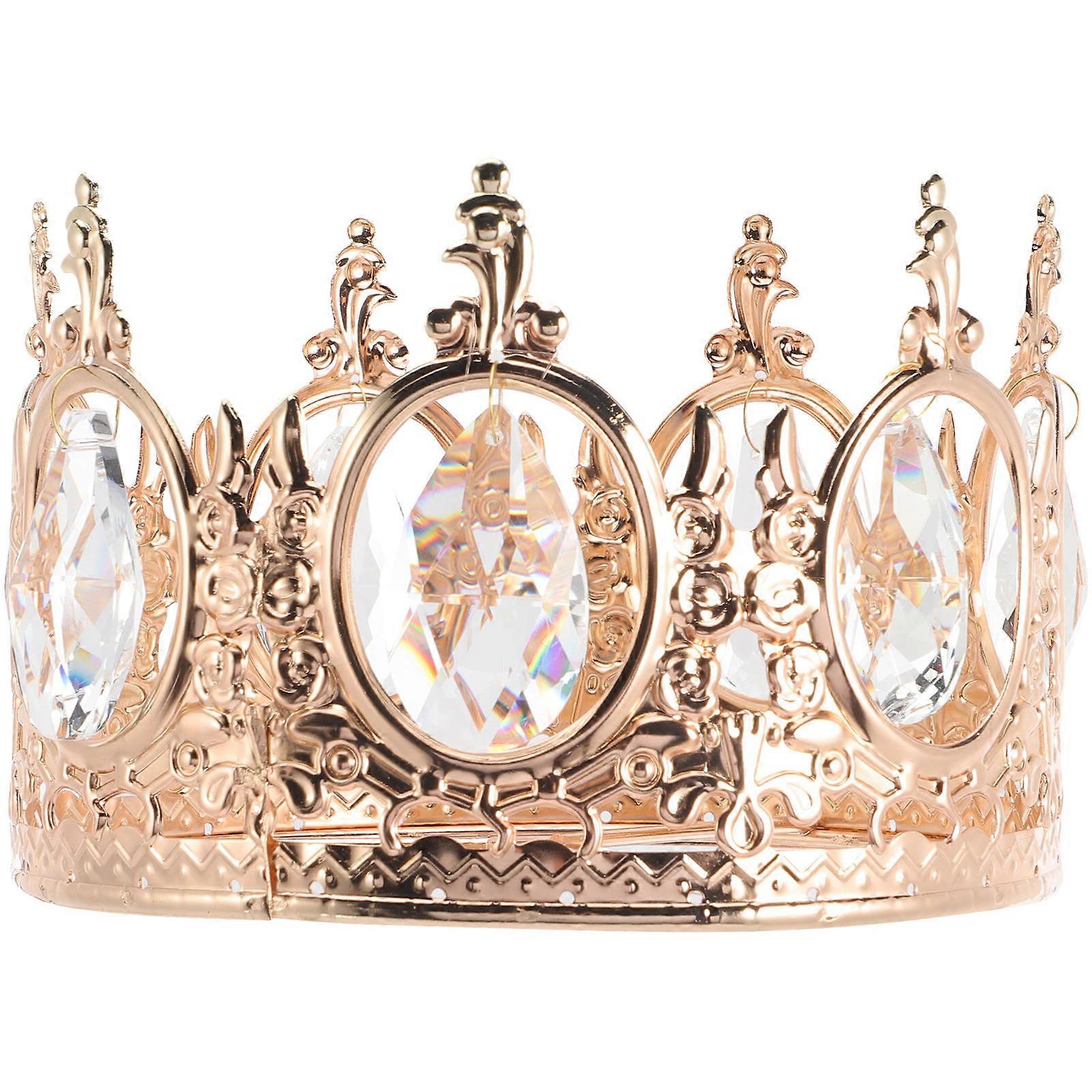 Ceiling Light Crystal Pendant Accessory Crown Decoration 2Pcs for DIY