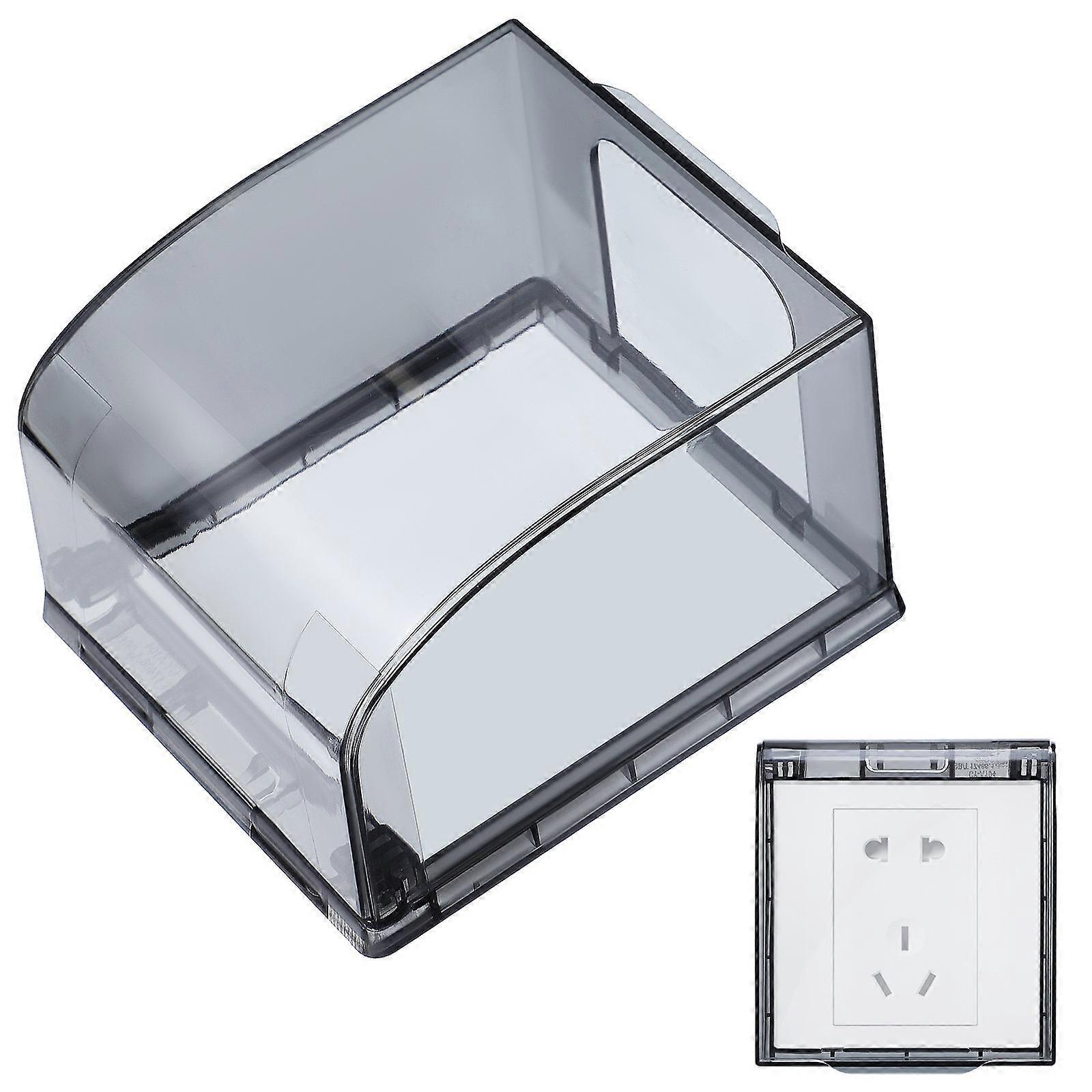 Wall Socket Cover Grey Plastic Protector for Outlet Safety 4Pcs