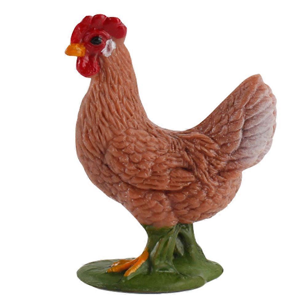 Poultry Model Emulation Chook Model for Decor 3Pcs Lifelike Yard Decoration