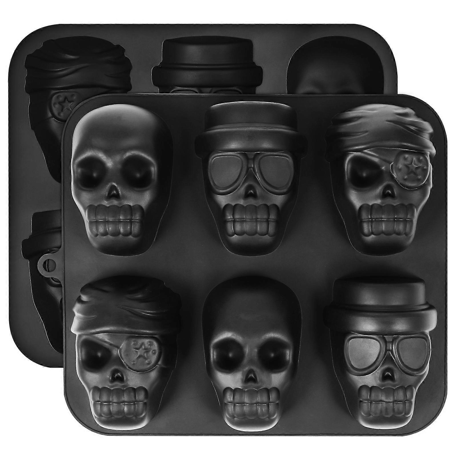 Skull Mold Silicone Mold for Baking 5Pcs Skull Ice Cube Tray for Kitchen Use