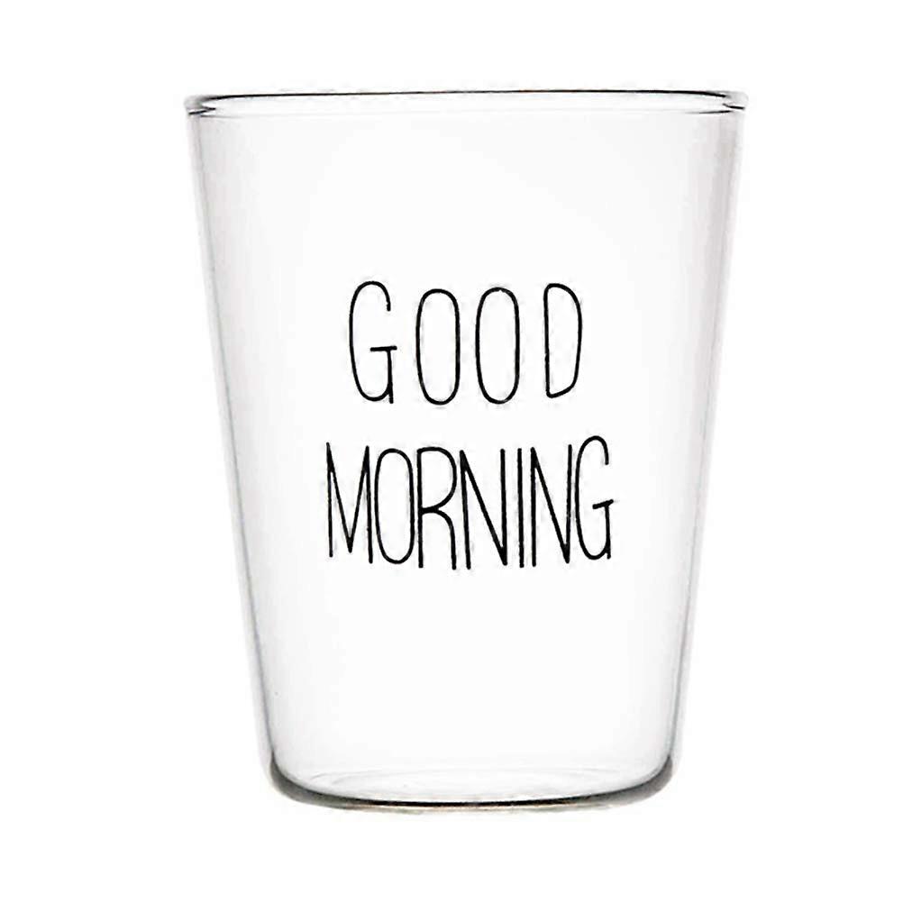 Glass Heat Resistant Breakfast Cups for Home Use Black 10.5*8.8CM Simple Design 1Pcs