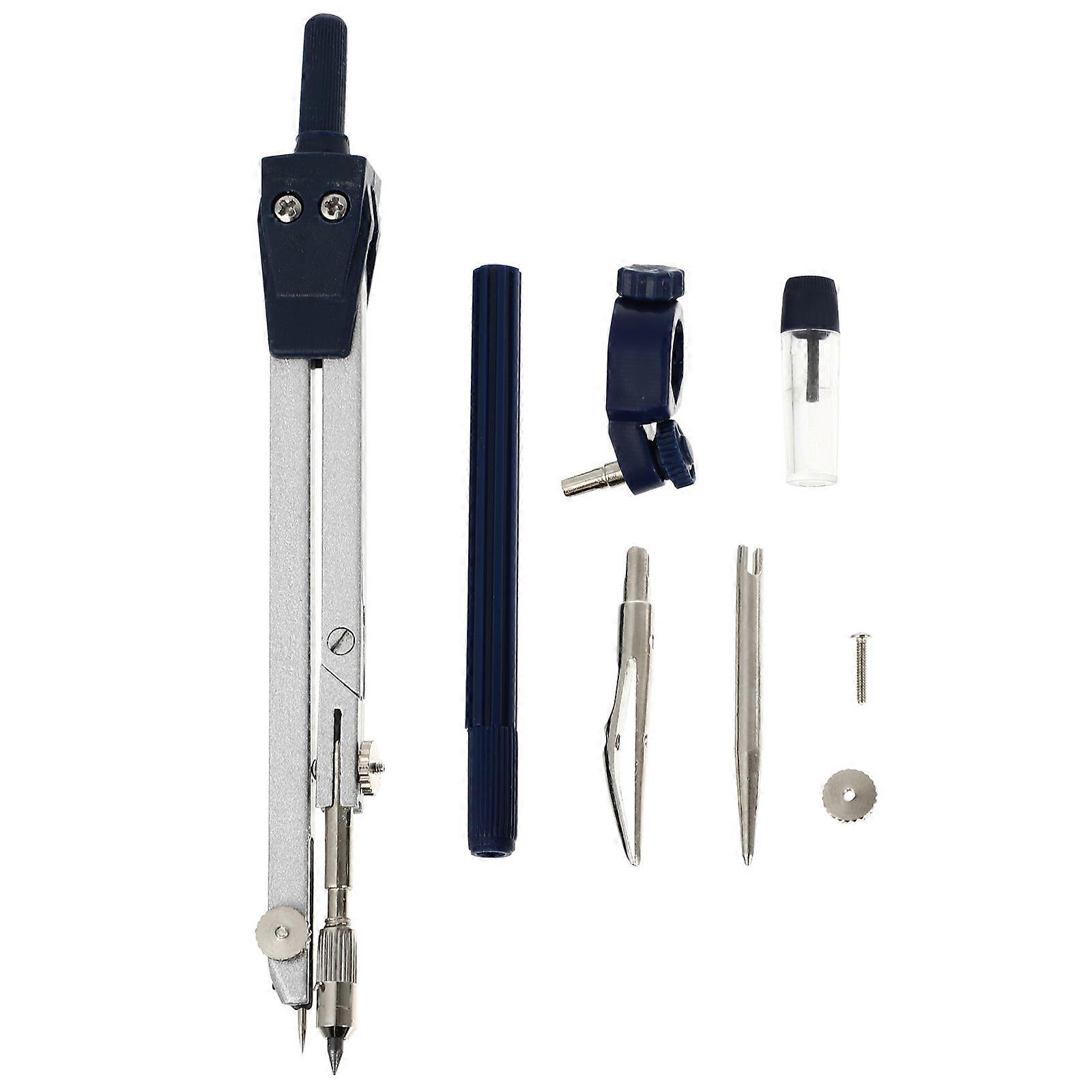 Precision Metal Compass Circle Drawing Tool for Students Use 1Set Zinc Alloy