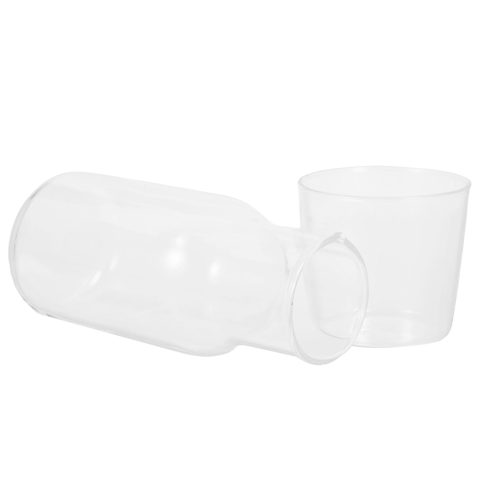 Household Glass Carafe Pitcher And Cup For Juice Water And Milk Serving 15.2X6.7CM Japanese Style 1 Set