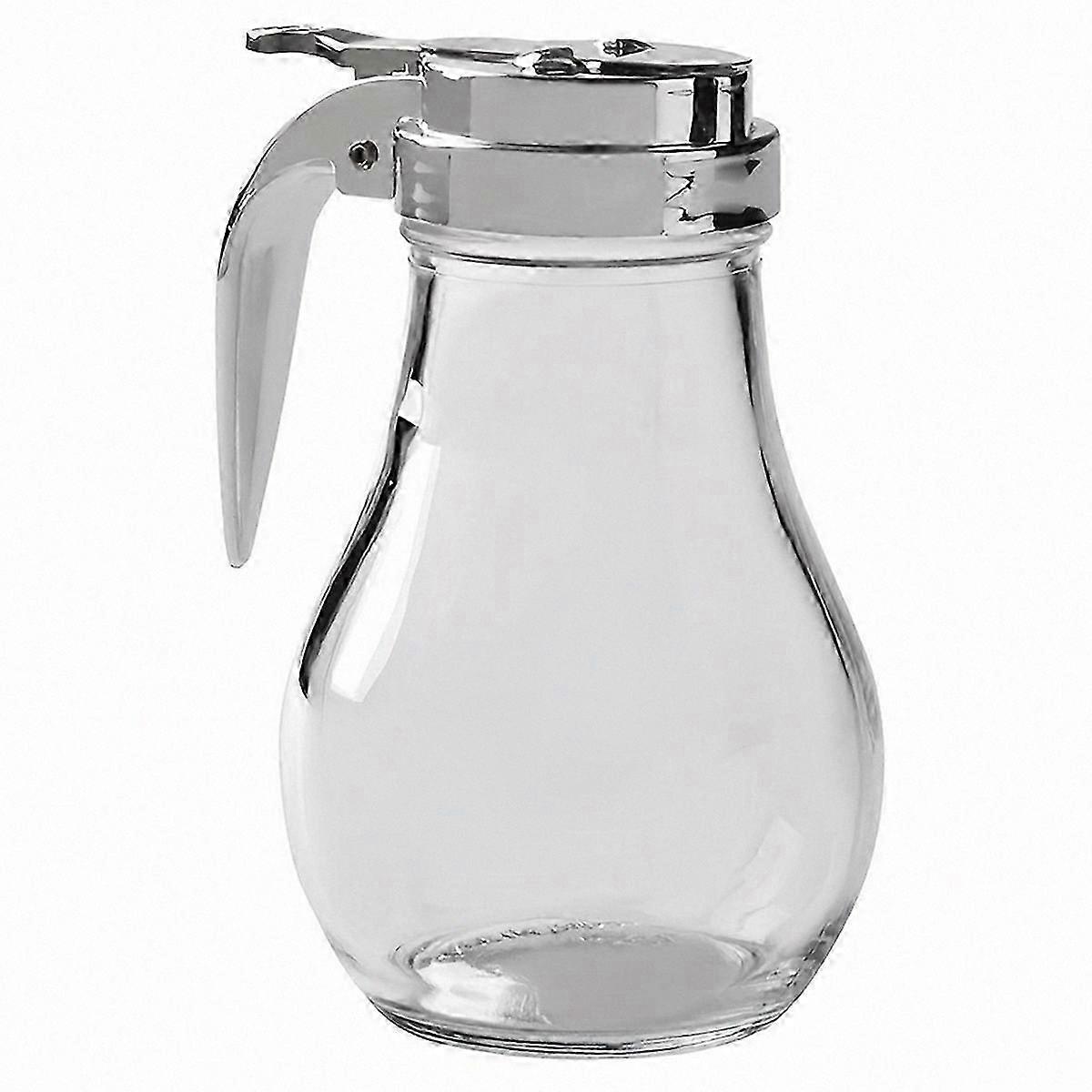 No Drip Glass Bottle for Maple Syrup and Honey, Dishwasher Safe Syrup Dispenser Container