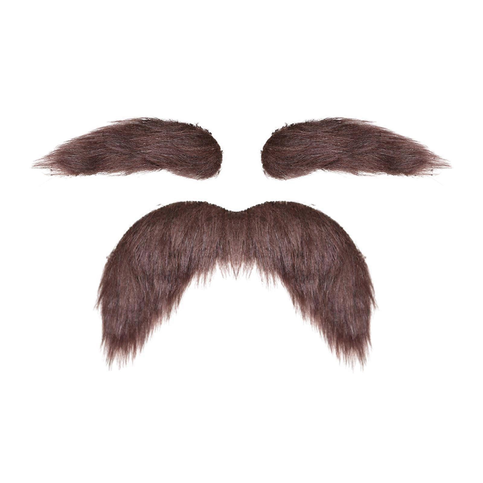 Fake Mustache Eyebrows Costume Simulaton Halloween Beard for