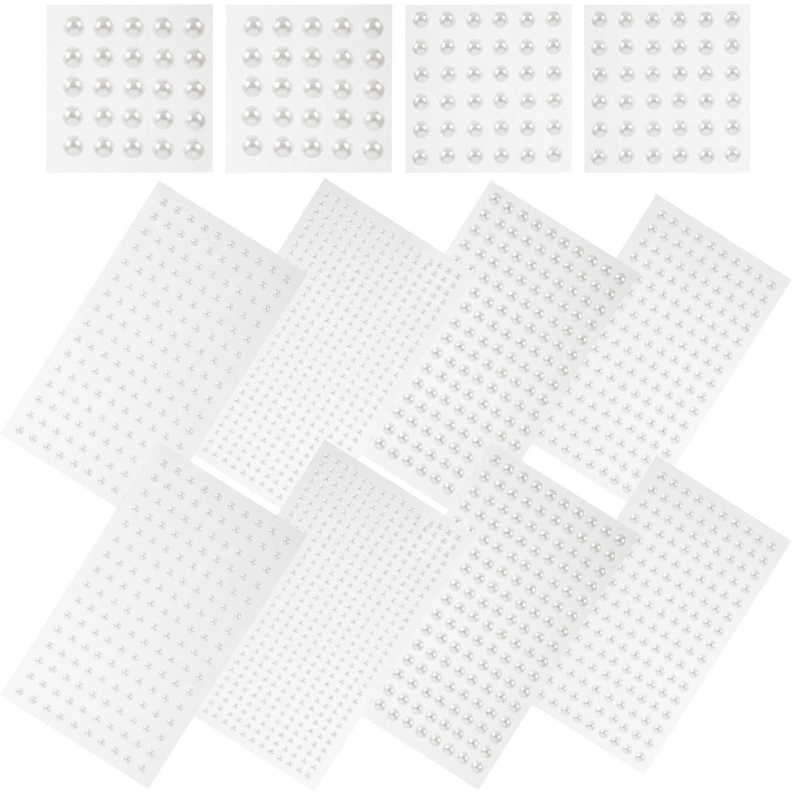 Self Adhesive Pearl Stickers for Makeup Decor with 36 Sheets