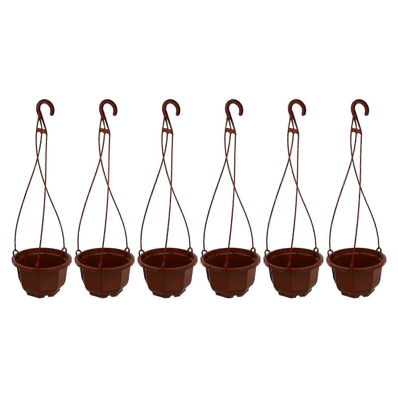 Plant Hanger Pot Plastic Succulent Planter for Storage 12Sets Red