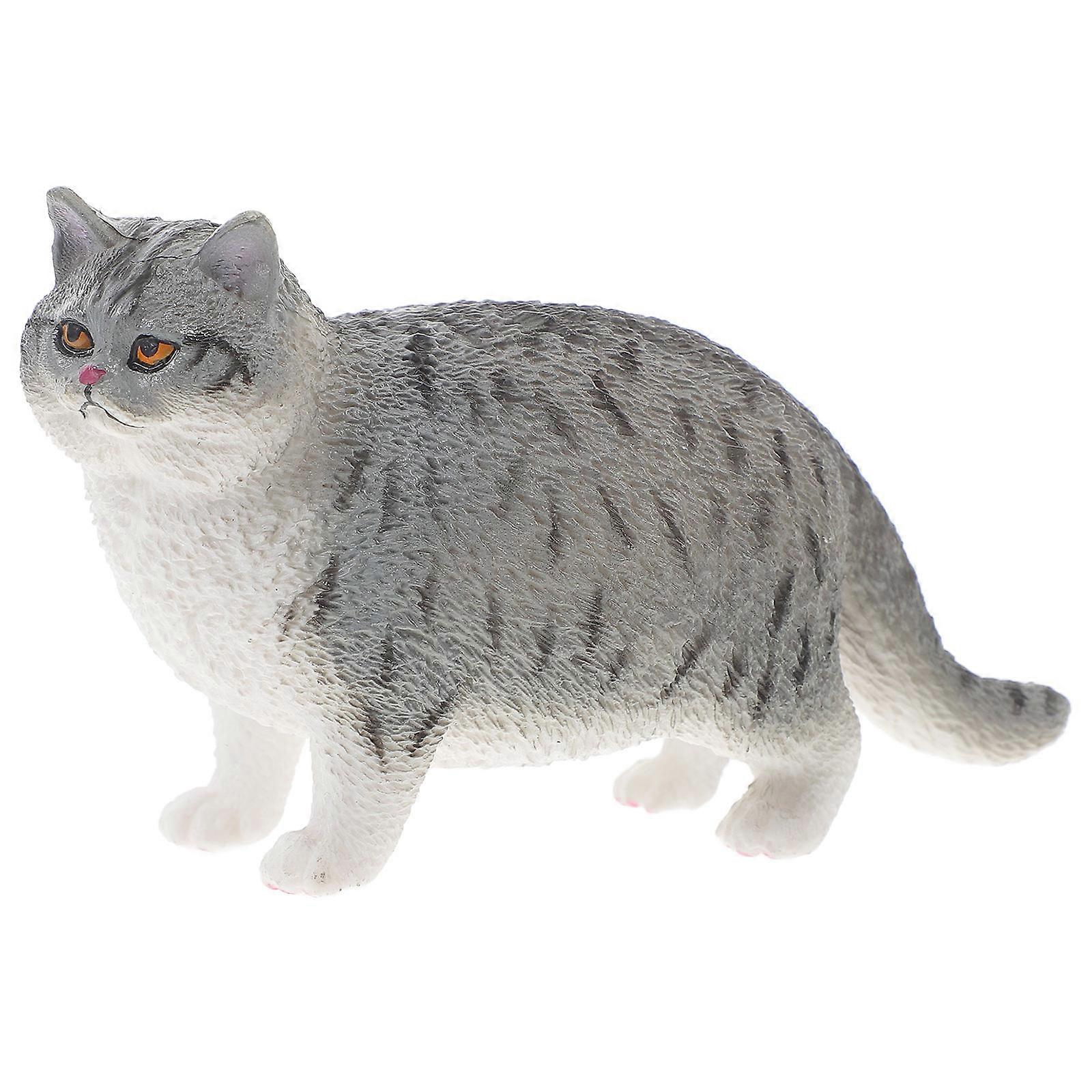 Decorative Cat Ornament Simulation Cat Figurine for Desktop 3Pcs