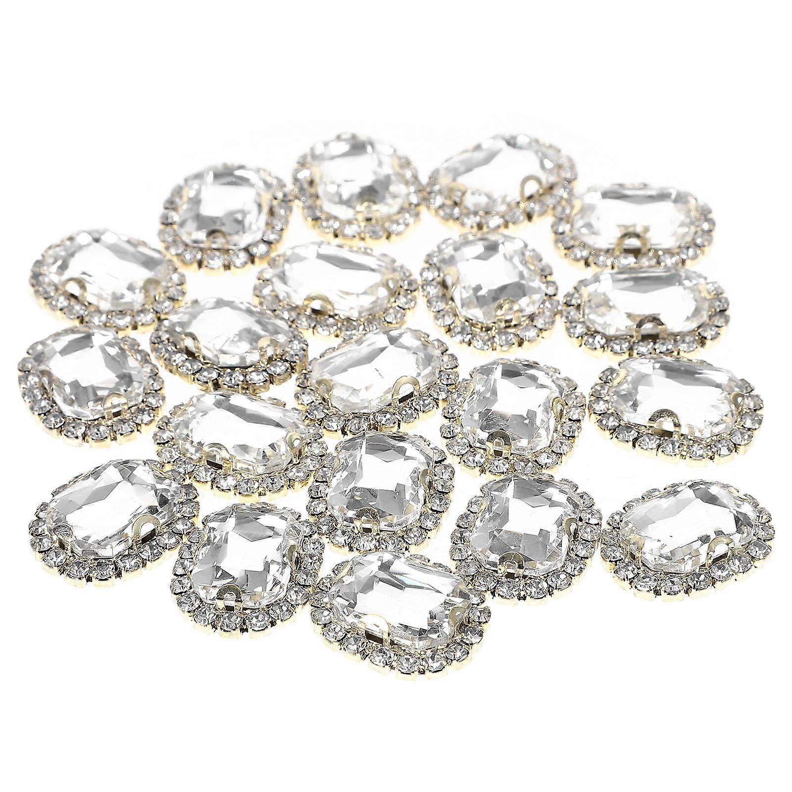 Delicate Rhinestones 80Pcs Suitable For Handmade Activities Clothing Accessories Rectangular Glass Superb Craftsmanship