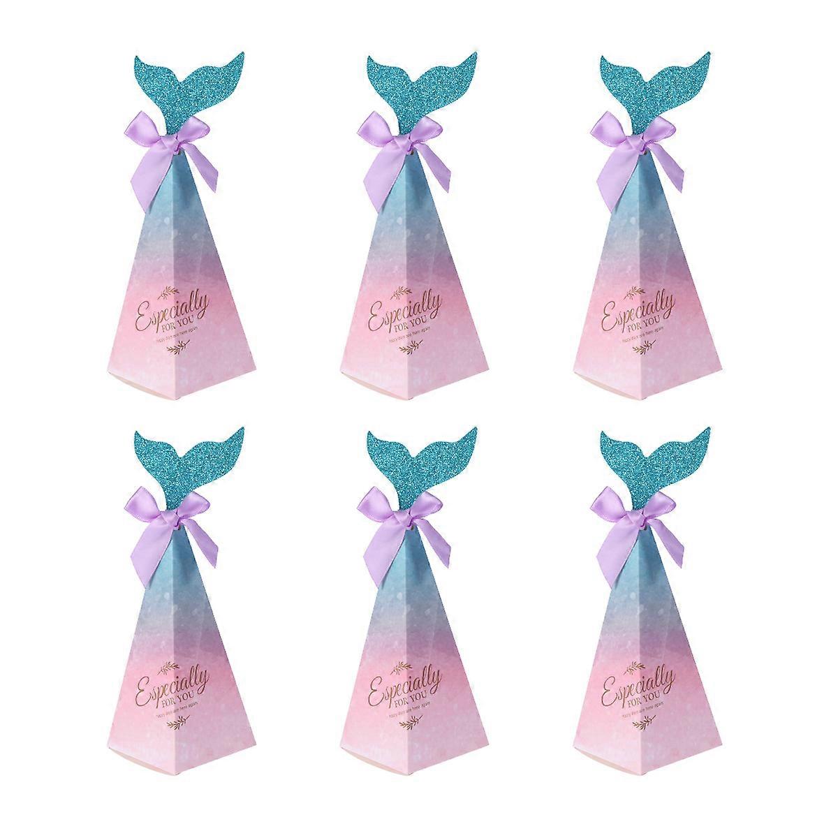 Paper Candy Boxes Mermaid Pattern for Candy Storage 30Pcs Supplies