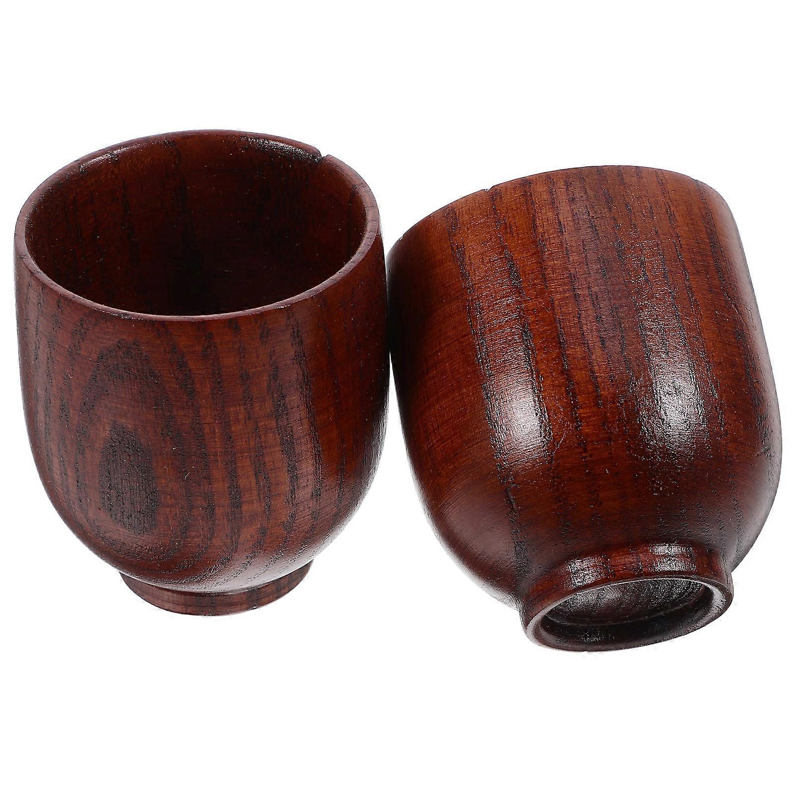 Brown Wooden Wine Mug for Drinking Use 10Pcs Elegant Reusable Goblets