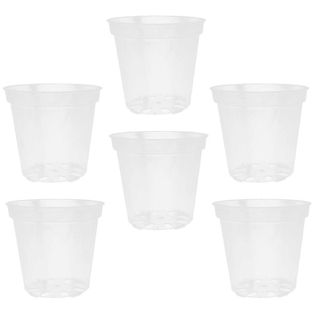 Transparent Orchid Pots with Holes for Planting 18Pcs Plastic Pots