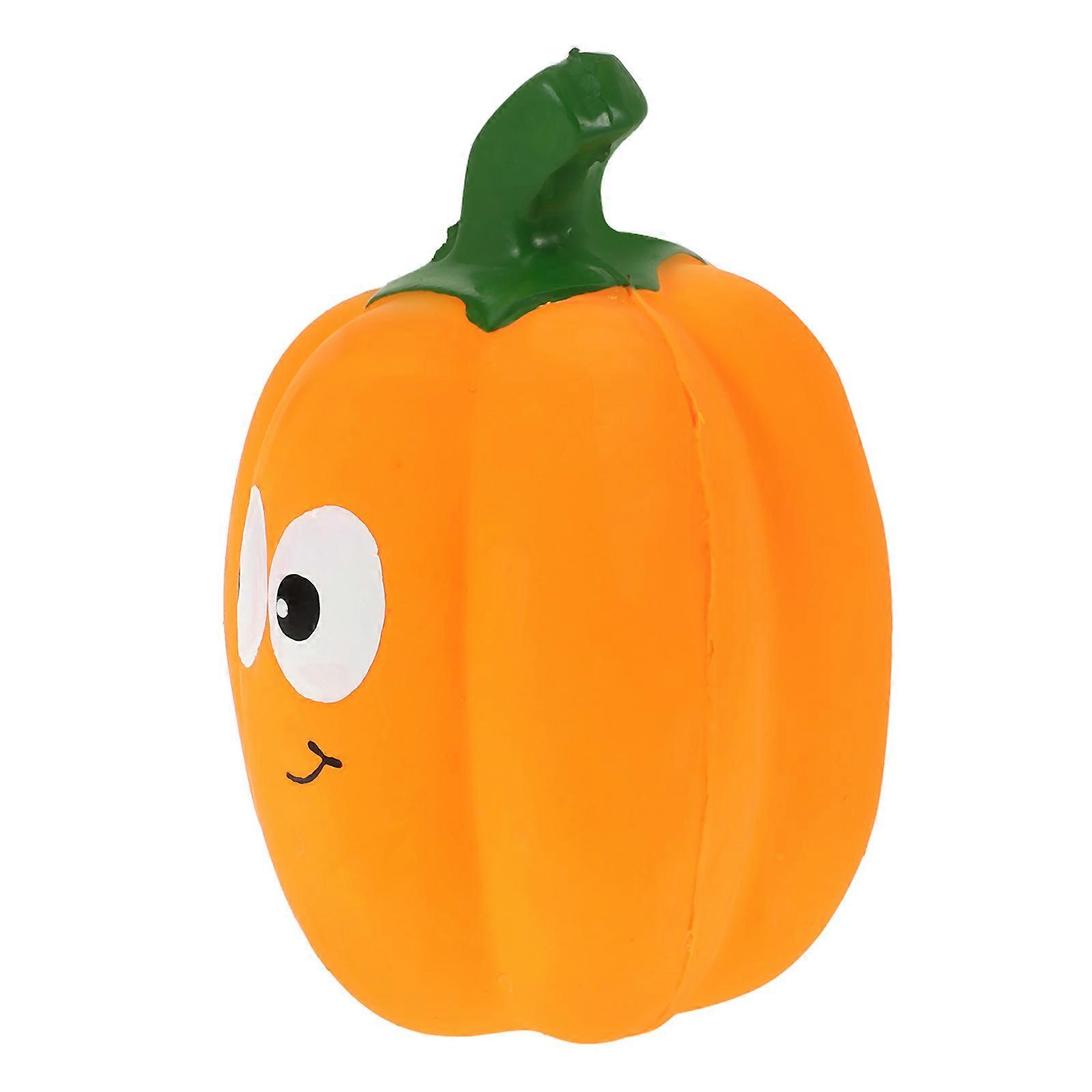 Dog Chew Toys Latex for Playing 4Pcs Pumpkin Squeaker Set