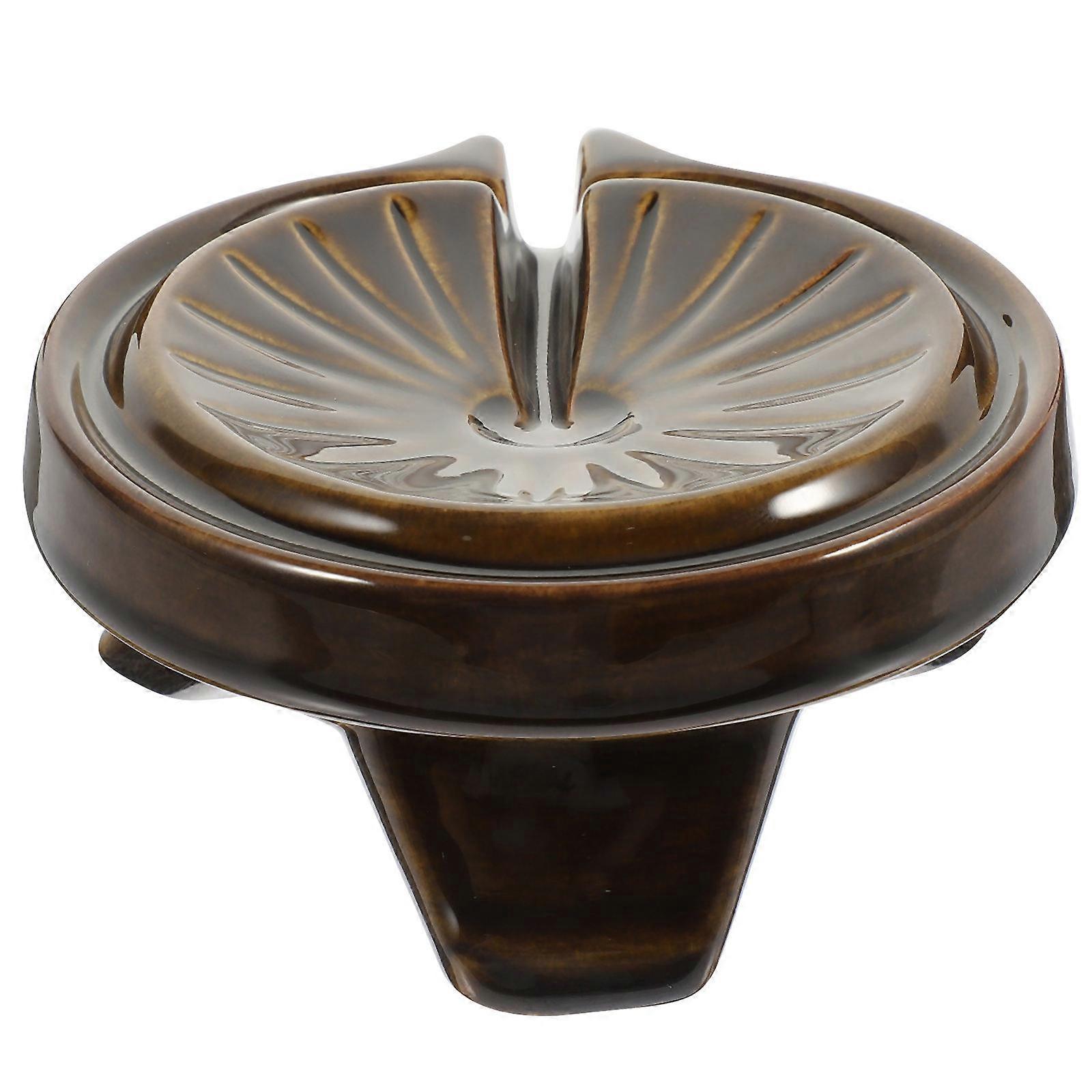 Ceramic Soap Holder for Shower Use with Drain Design 2Pcs