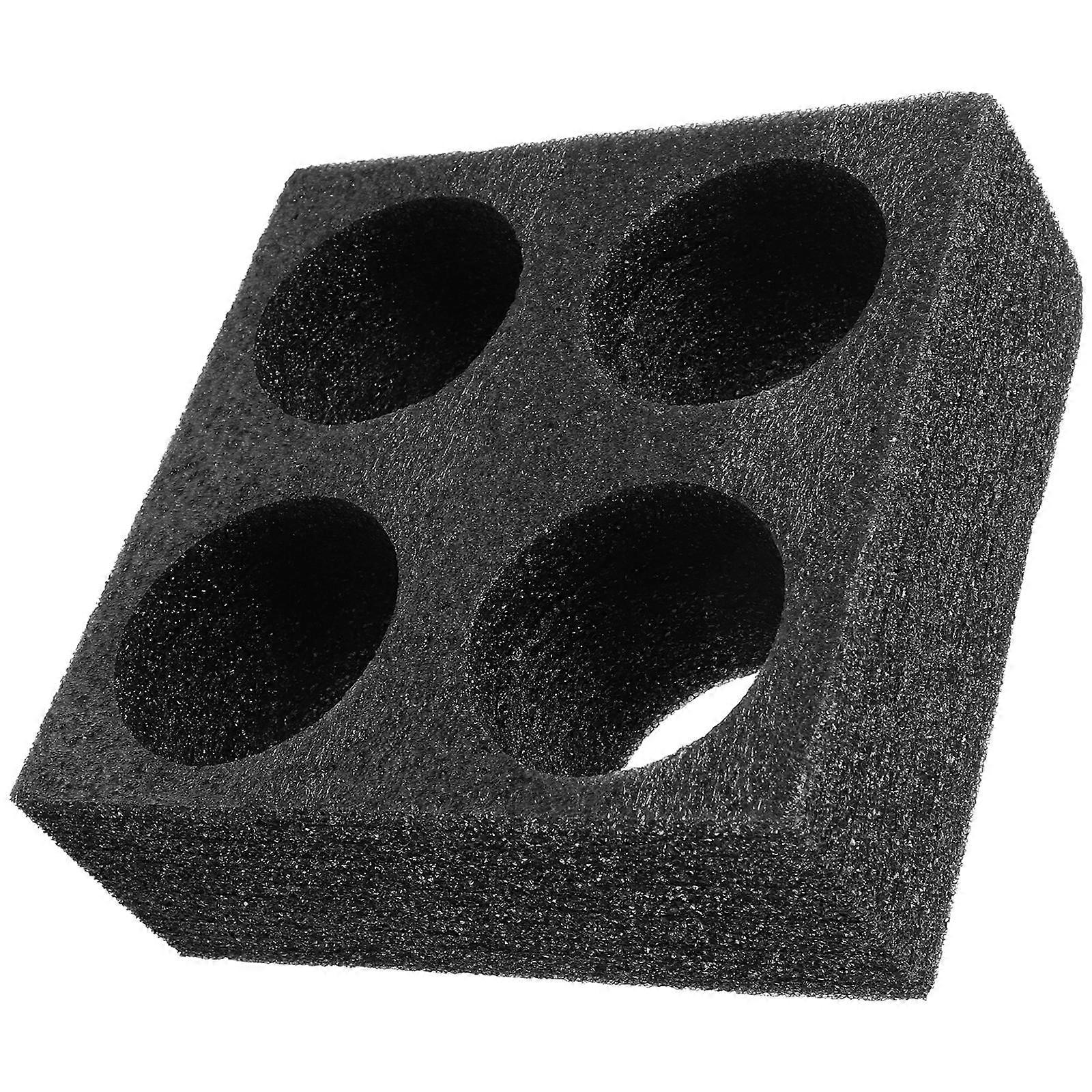 Beverage Takeout Accessory Foam Holder for Storage 4Pcs Cup Carrier Black