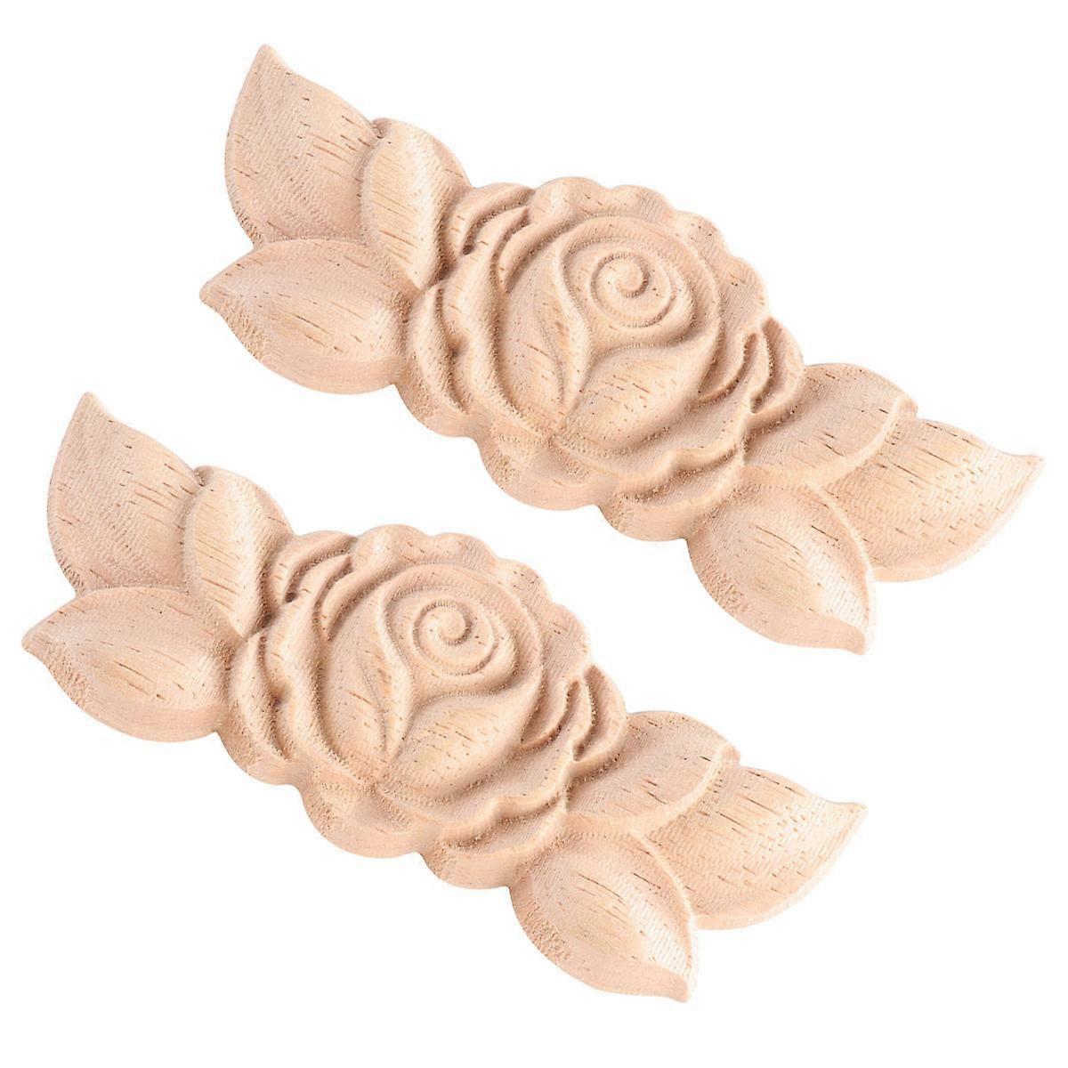 Cabinet Corner Decal Solid Wood Corner Onlay for Decoration 6Pcs