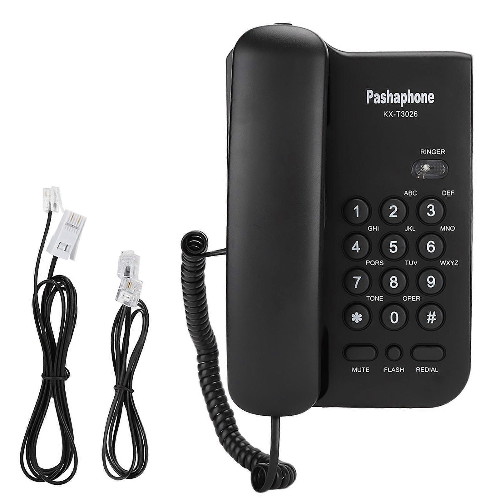 KX T3026CID هاتف باللغة الإنجليزية لمكتب الفندق (خط هاتف المملكة المتحدة بلون عشوائي) (أسود)