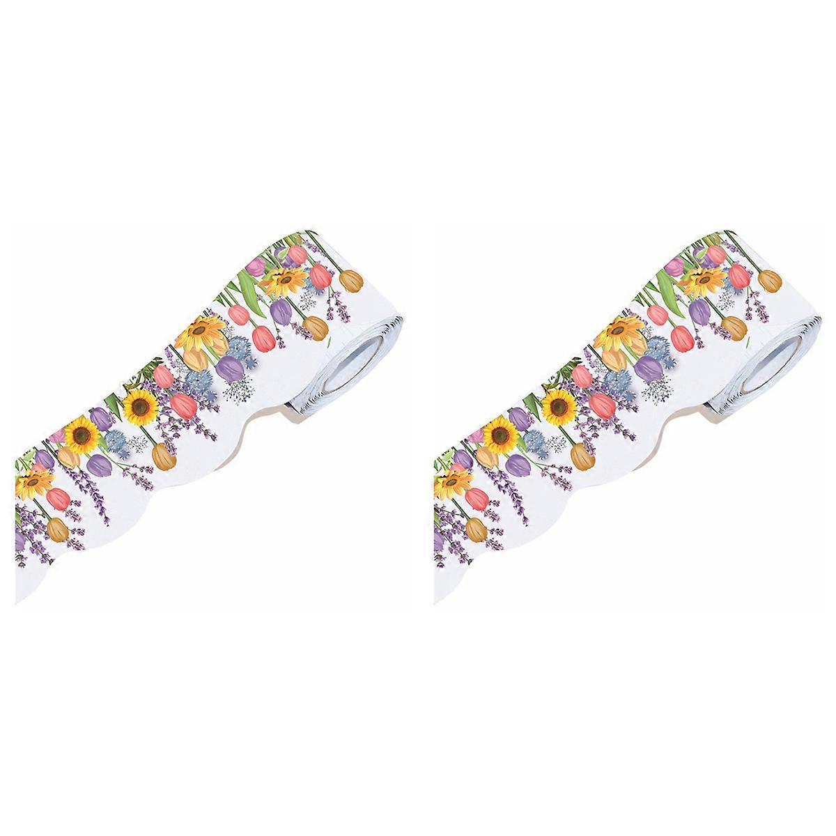 1 Roll Bulletin Board Border Floral Bulletin Border Tulip Flower Trim