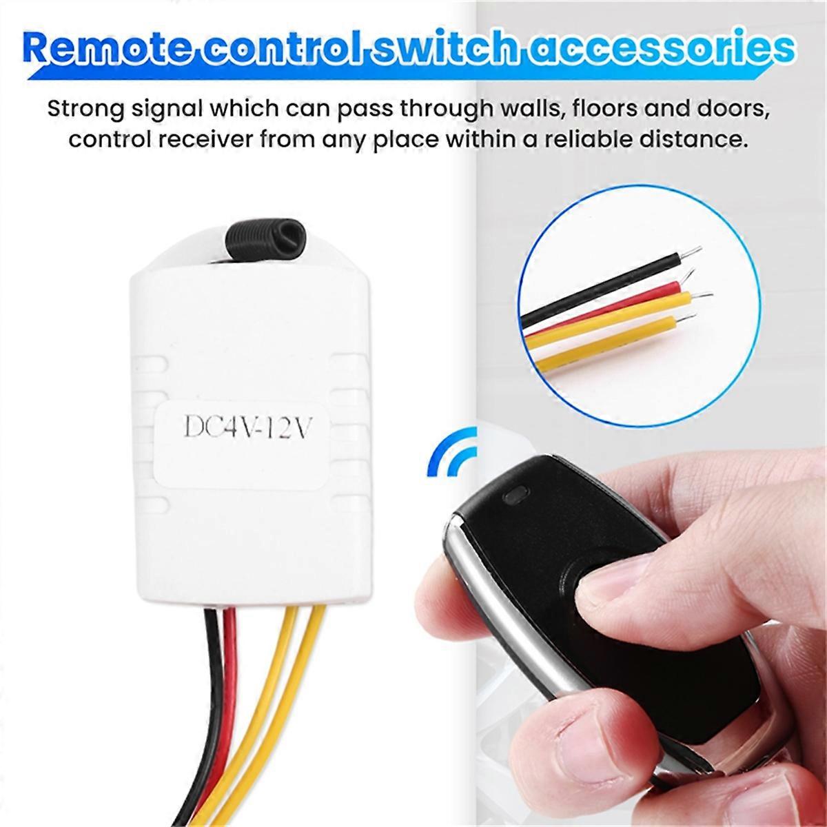 DC4V-12V 315Mhz Wireless Relay Remote Control One Key Switch Receiver Transmitter for Computer Auto