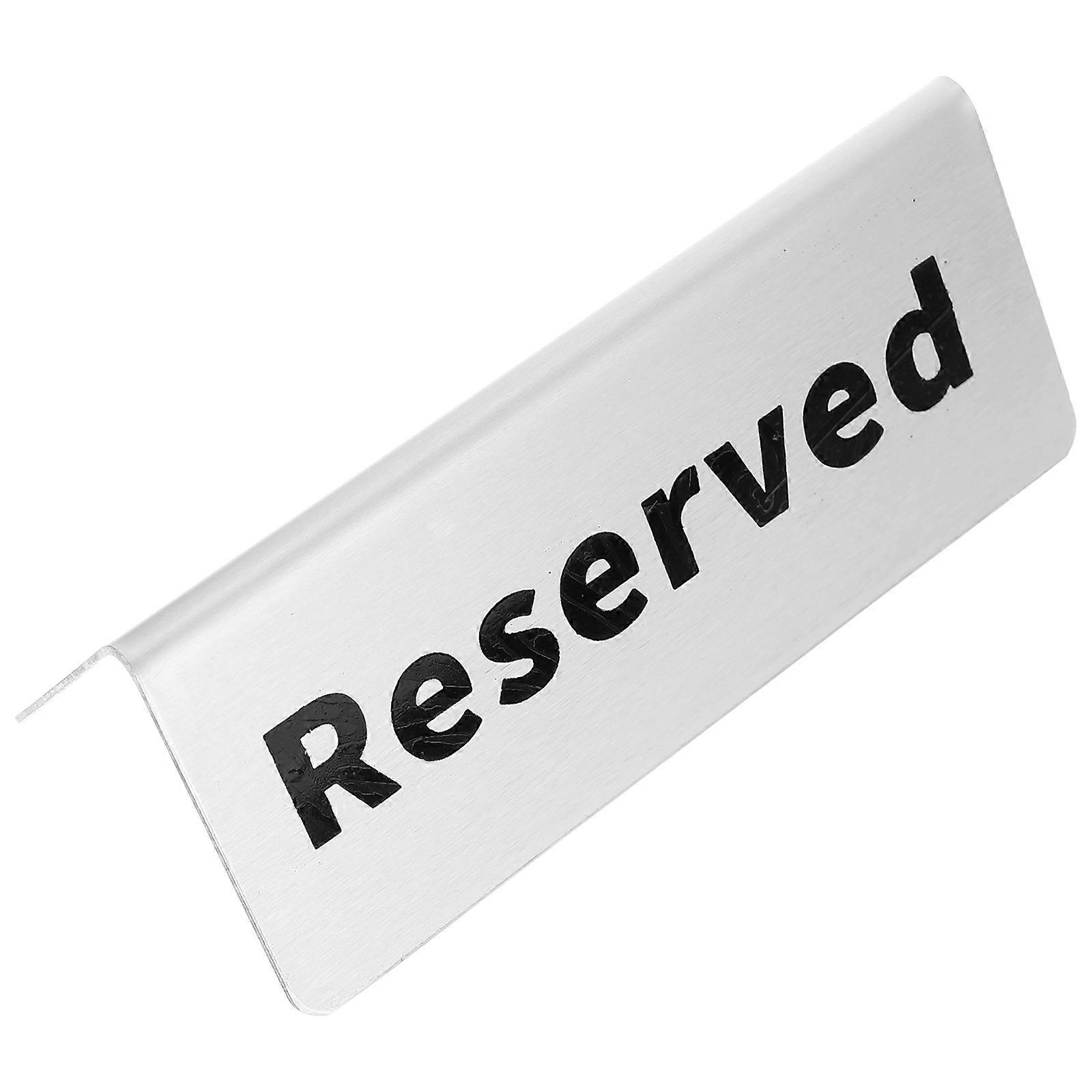 Wedding Accessory Reserved Sign for Table Display Silver