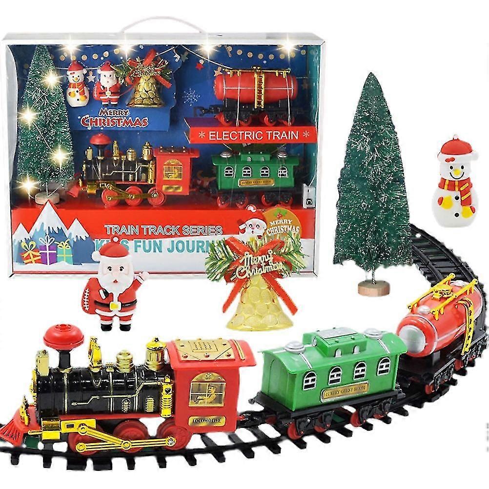 Magical Christmas-Themed Track Car, Electric Train With Lights And Sound For A Festive Holiday Experience, Battery-Operated
