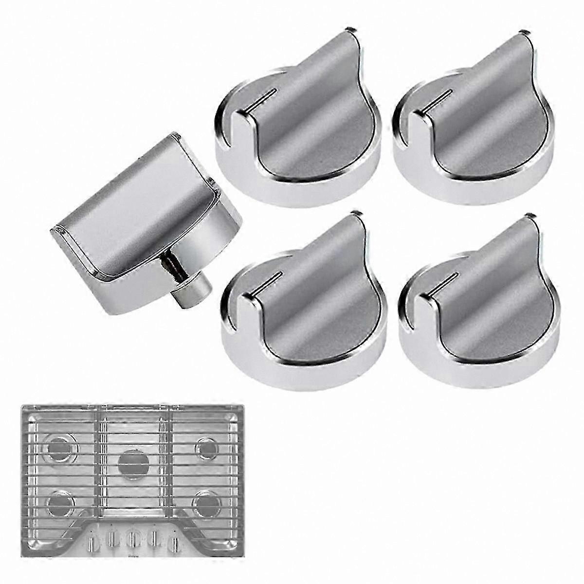 5Pcs Replacement Knobs for Range Oven Control Gas Stove Knob Fits AP6023301 WCG97US6DS00 Universal灶具旋钮配件套装