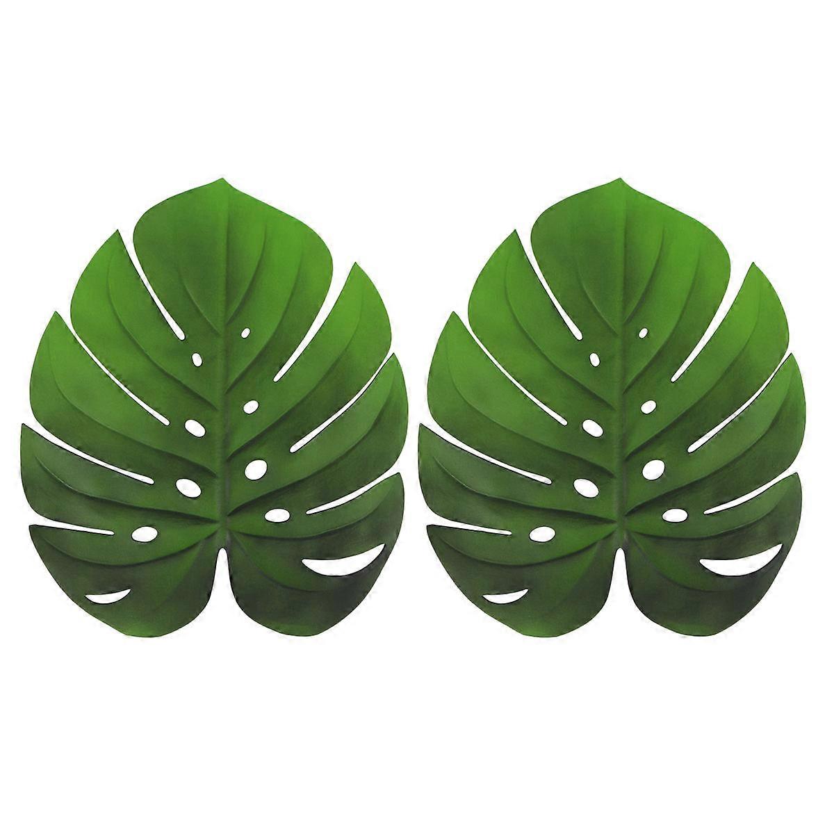 Eva Placemat for Kitchen Use 2Pcs Turtle Leaf Shaped Table Mat