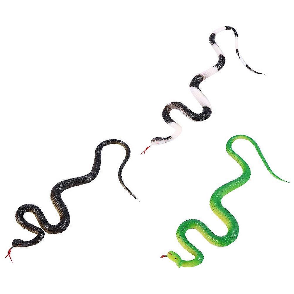 Realistic Rubber Snake Toys Simulation Snake for Playing 6Pcs Assorted