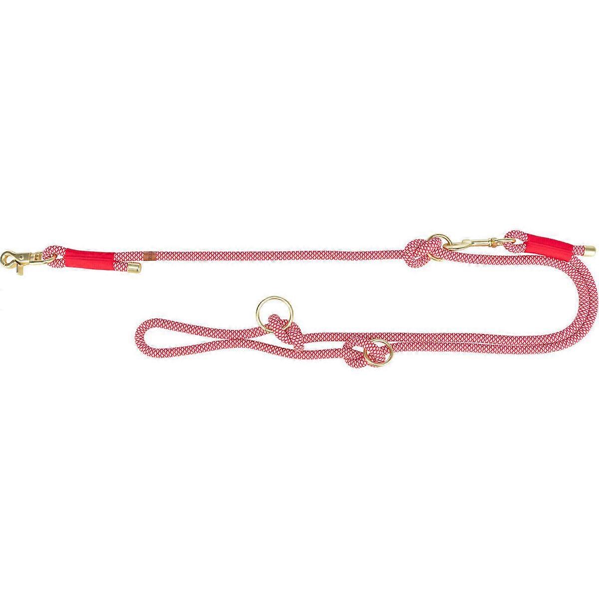 Adjustable dog leash Trixie Soft Rope Red Cream XS S XS/S