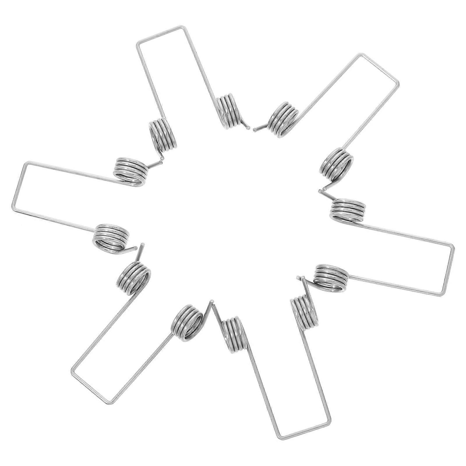 6pcs Garbage Bin Replacement Spring Universal Trash Can Spring Fitting Spring Replacement Springs V Shape Spring Torsional Spring Kit For Repair And M