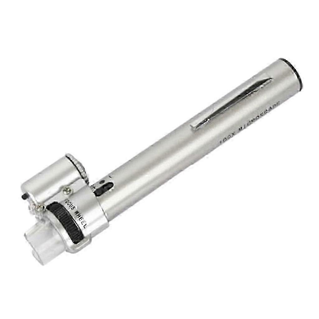 Mini Microscope Pen with LED Light Pouch 100X Mini LED Magnifier Microscope