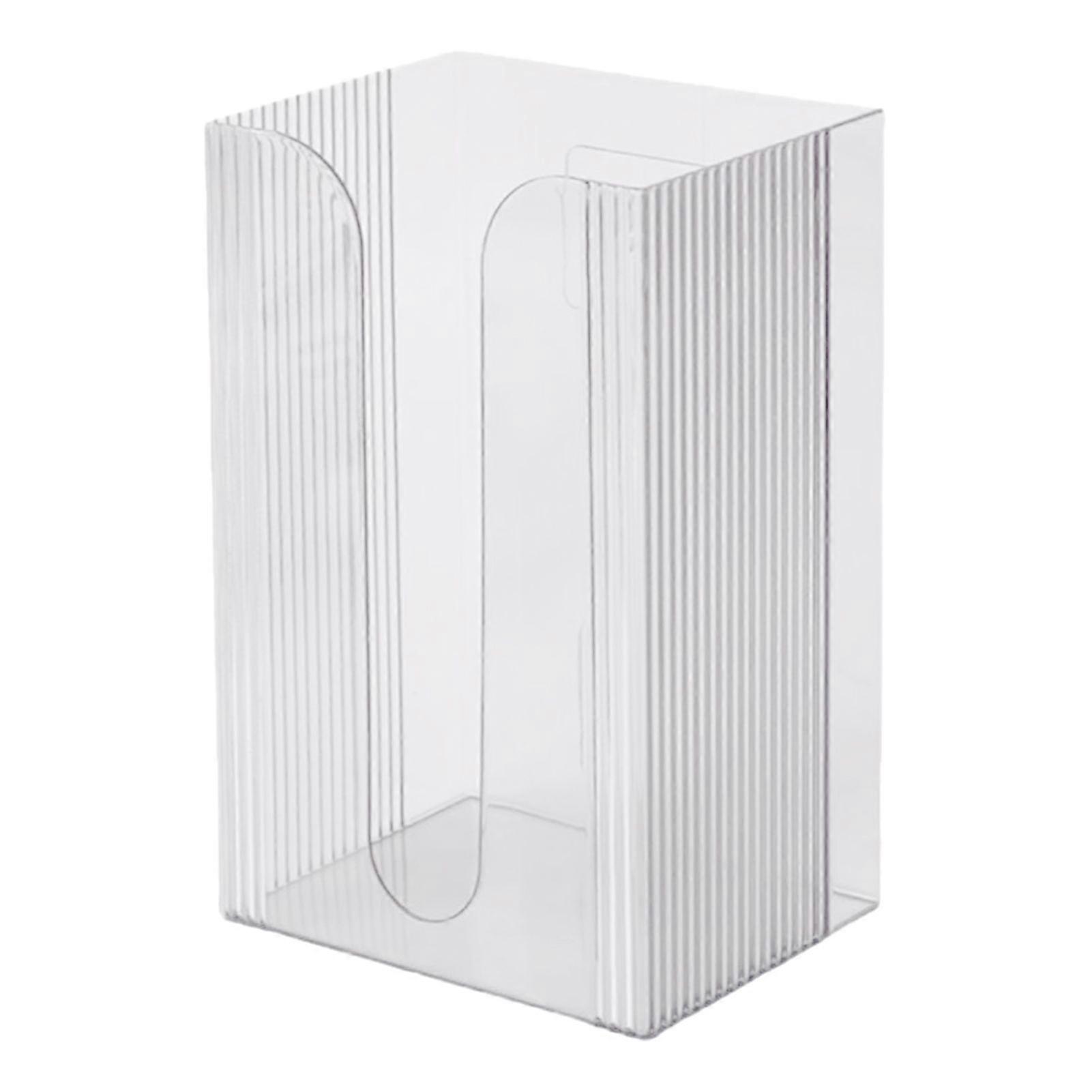Jikaixiang Wall Mounted Tissue Box Holder Large Capacity Transparent Design Simple Installation Bathroom Tissue Paper Box