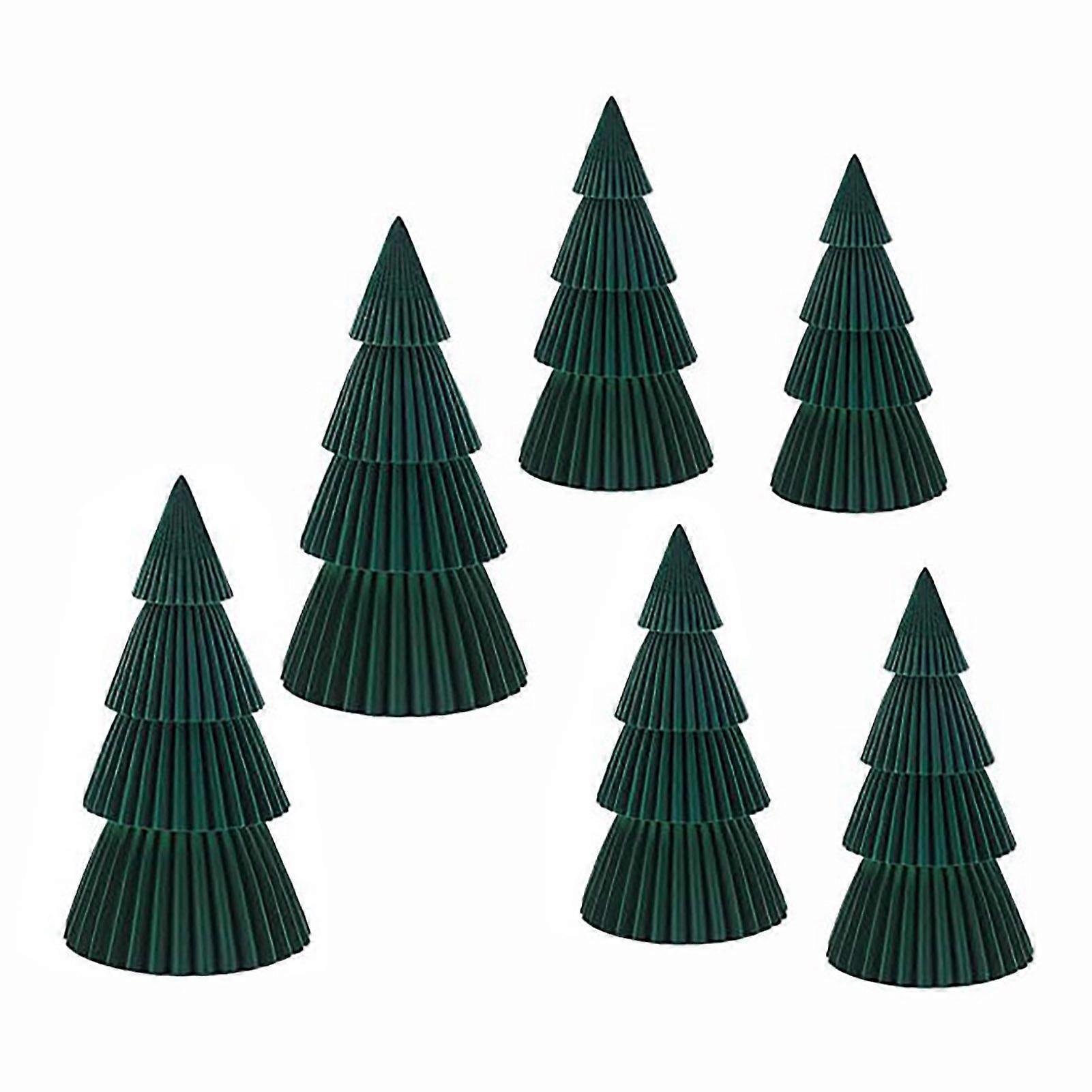 Jikaixiang 6 Pcs Honeycomb Christmas Tree 3D Folding Christmas Tree Tabletop Centerpiece for Rustic Farrmhouse Home Table Decor