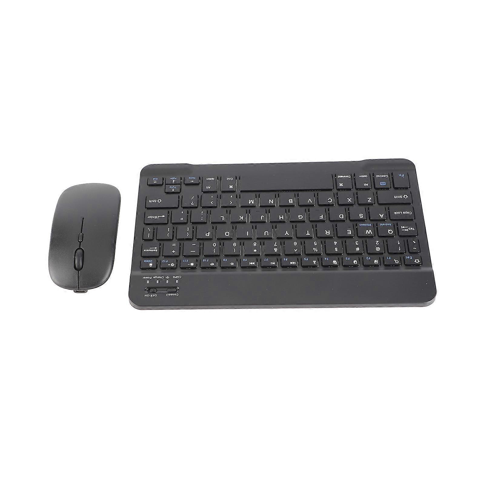 Keyboard and Mouse Combo Wireless Bluetooth Keyboard and Mouse Set Portable Matching Keyboard and Mouse for PC Laptop Black 