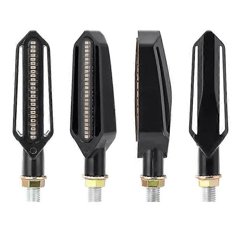 24 LED Motorcycle Refit Dual Color Sequential Running Water Turn Signal Brake Light With Burst Flashing Daytime Function
