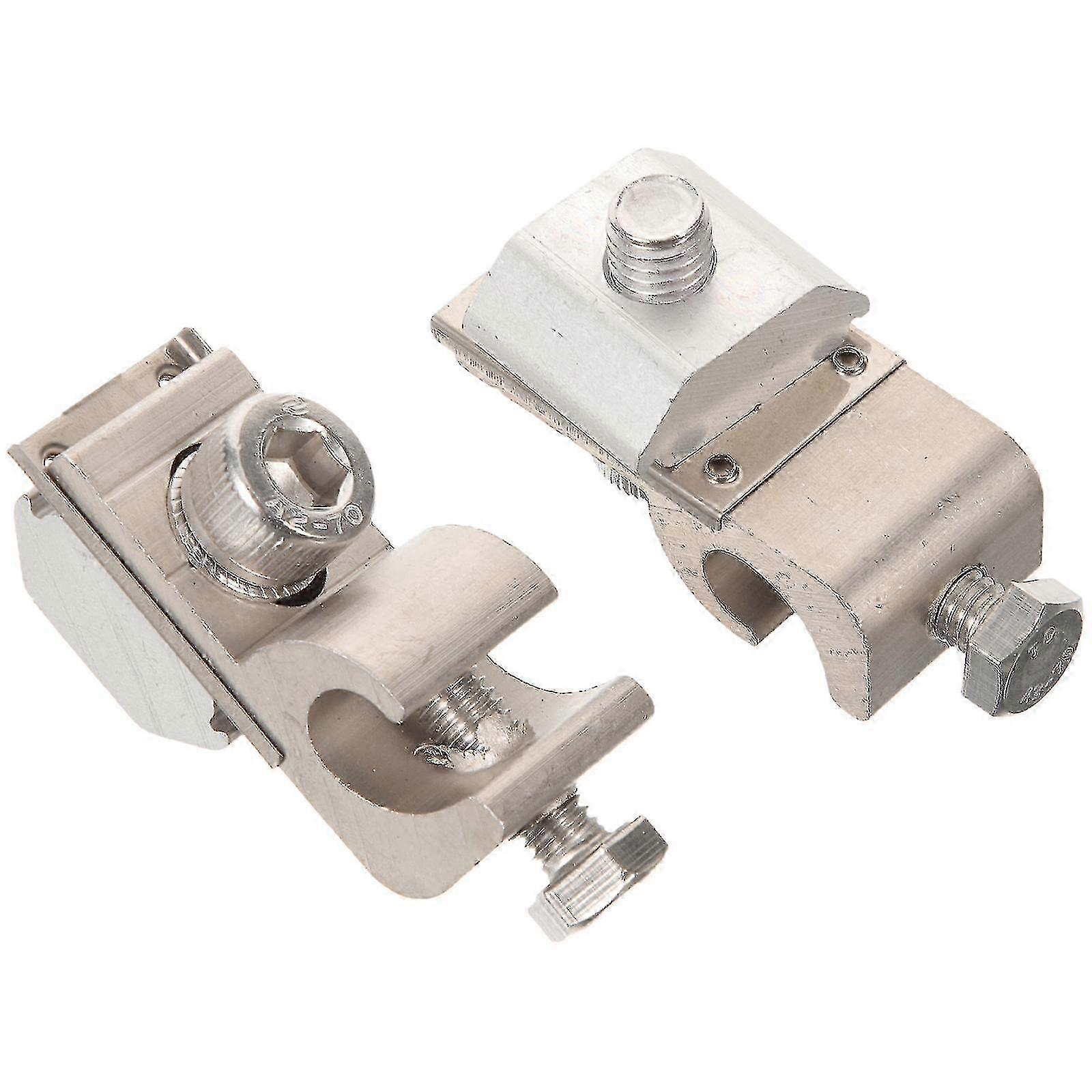 Solar Panel Grounding Lug with 2Pcs Lay-in Connector Ground Clip for Photovoltaic Cable Clamp