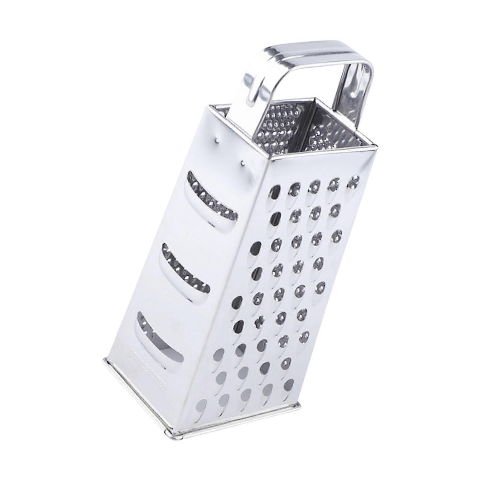 Durable Nonrust Steel 4 Side Grater Ergonomic Flat Grip Vegetable Slicers For Quick Effortlessly Vegetable Preparation Multicolor