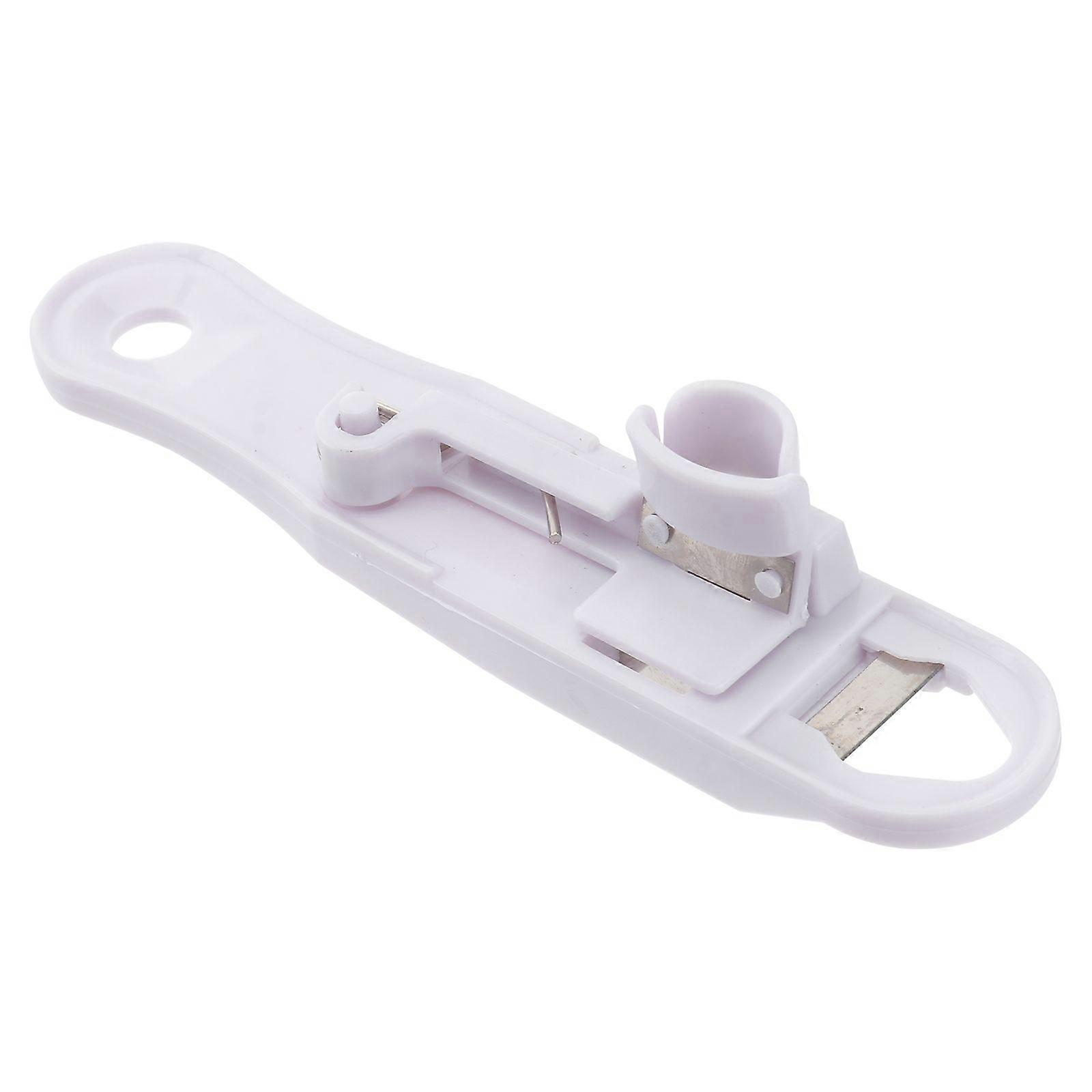 1pc Multifunction Portable Bean Slicer Kitchen Stem Remover for Home (White)