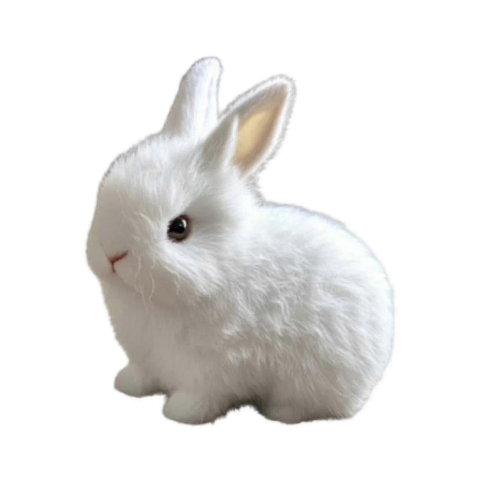 Animated Interactive Electronic Bunny Toy Pet with White Plush and Gift Packaging