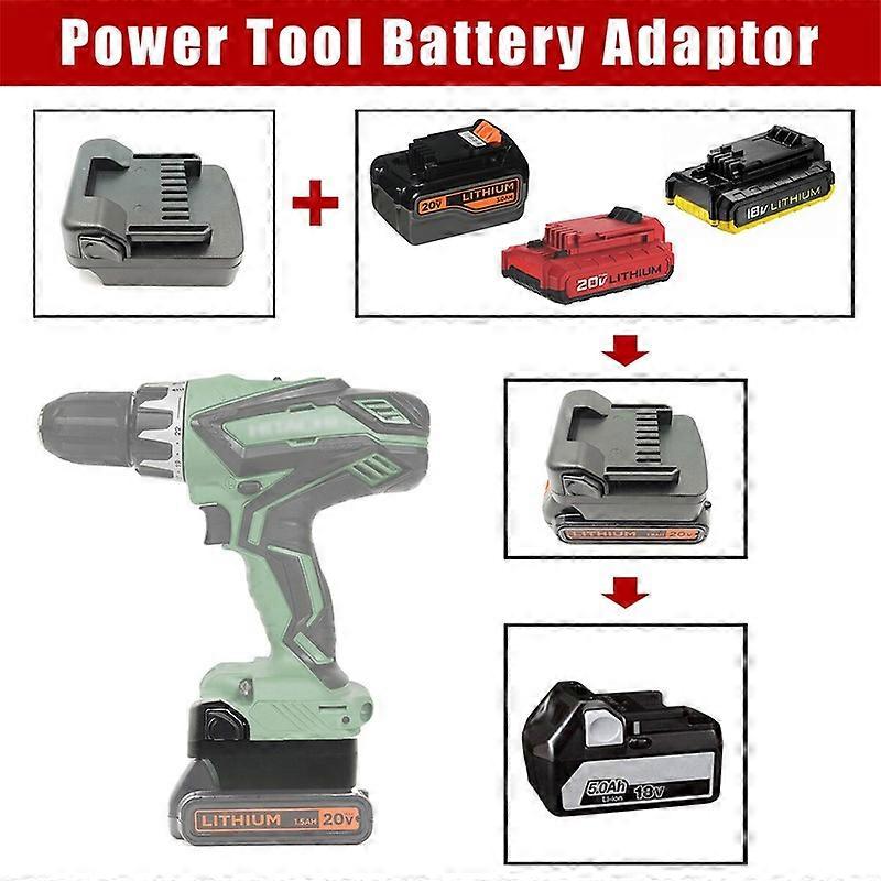 Battery Adapter Converter for Black Decker 20V Li-ion to for Hitachi 18V Tools