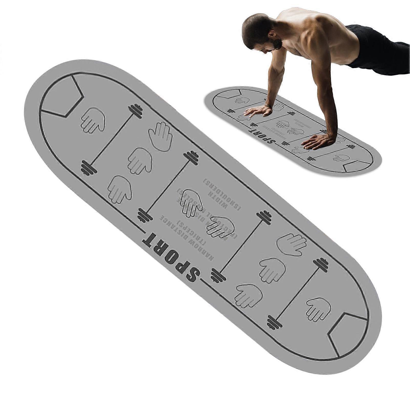 Training Mat For Floor Chest Muscle Exercise Equipment With Alignment Marks 15.3 X 39.7 Inch Mat For Men