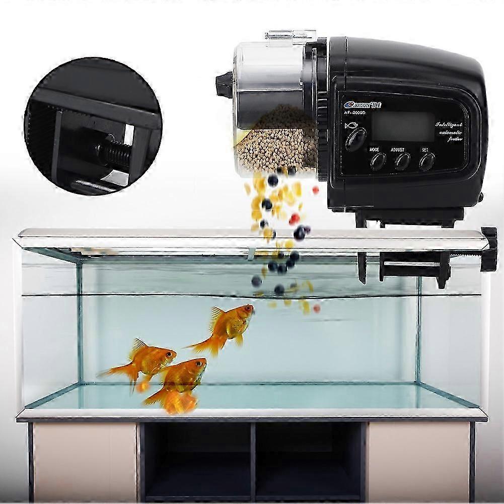 Adjustable Automatic Feeder Food Timer with Display Screen for Fish Tank Aquarium