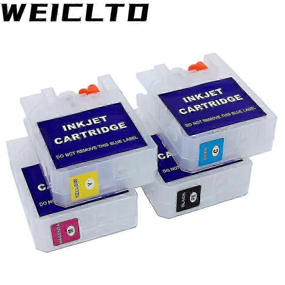 4PC/Set Refillable Ink Cartridge for Epson SJIC35P for Epson ColorWorks CW-C6500 CW-CC6000 Printer Label Printer No Chip 25-26