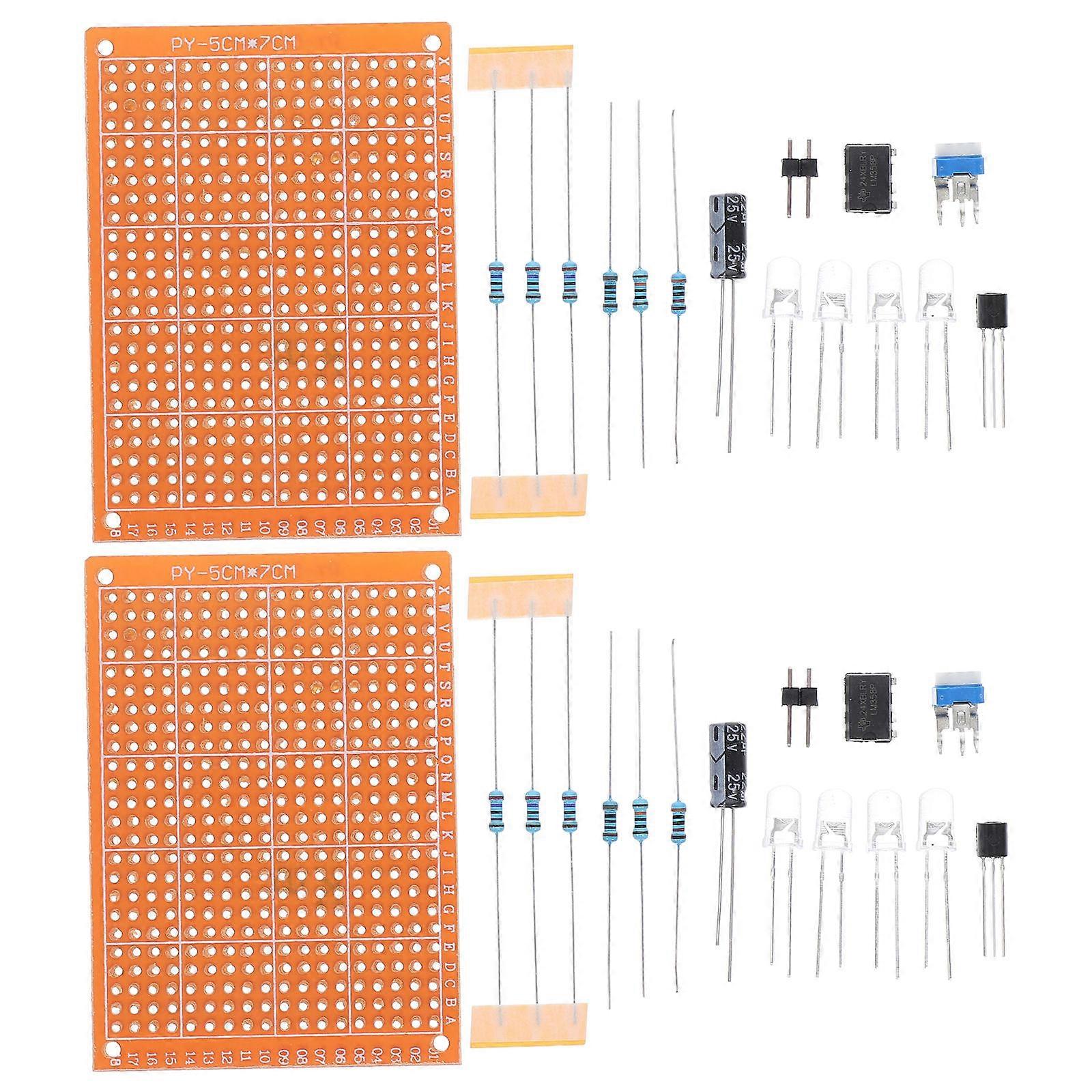 Soldering Project Kit for Students 2Sets DIY Welding Practice with Board