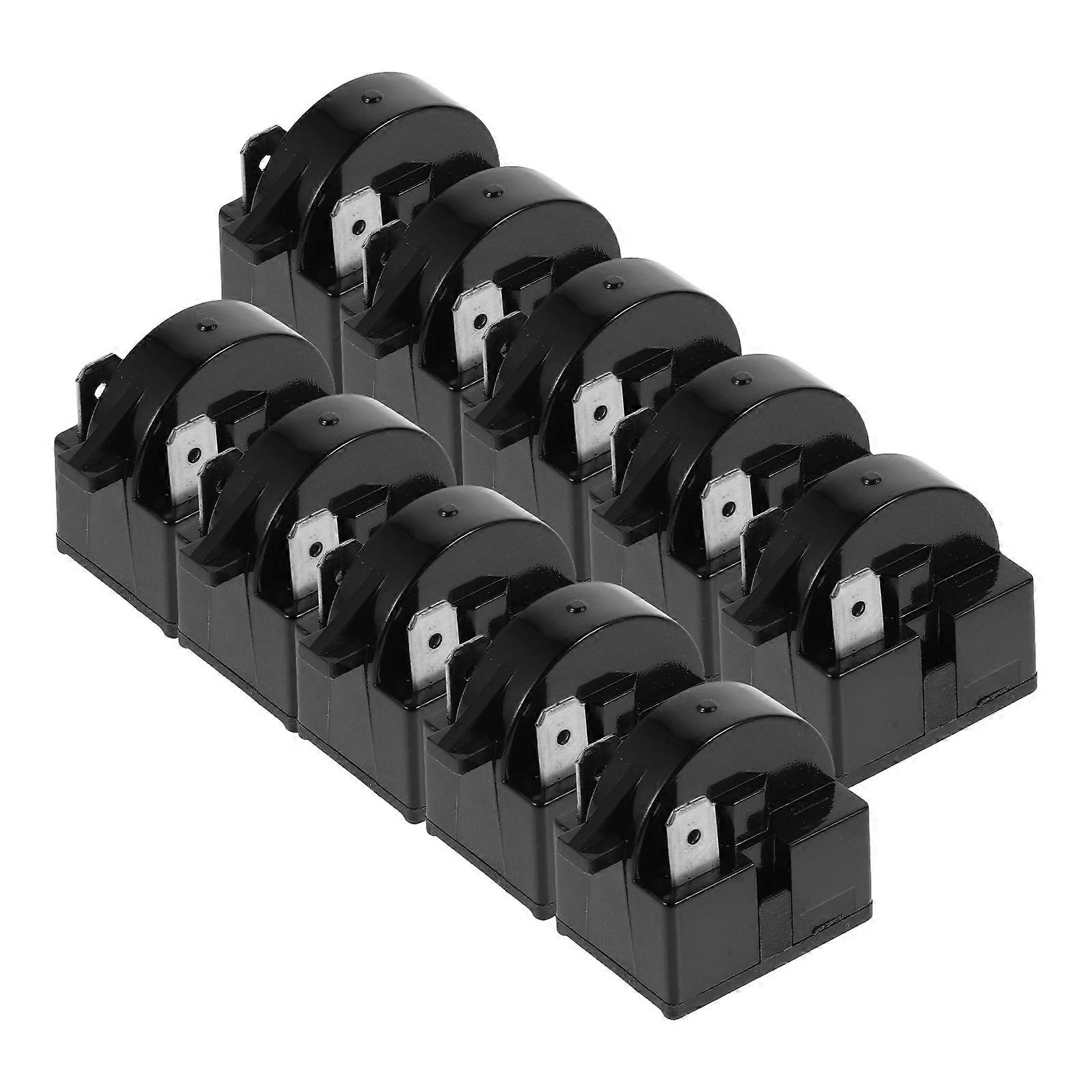 Black Ptc Starter Relay for Refrigerator Compressor Protection 10Pcs Set
