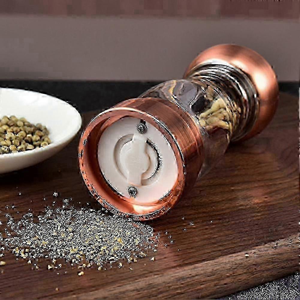 Acrylic Pepper Grinder Ceramic Core Kitchenware Salt Shaker,rose Gold