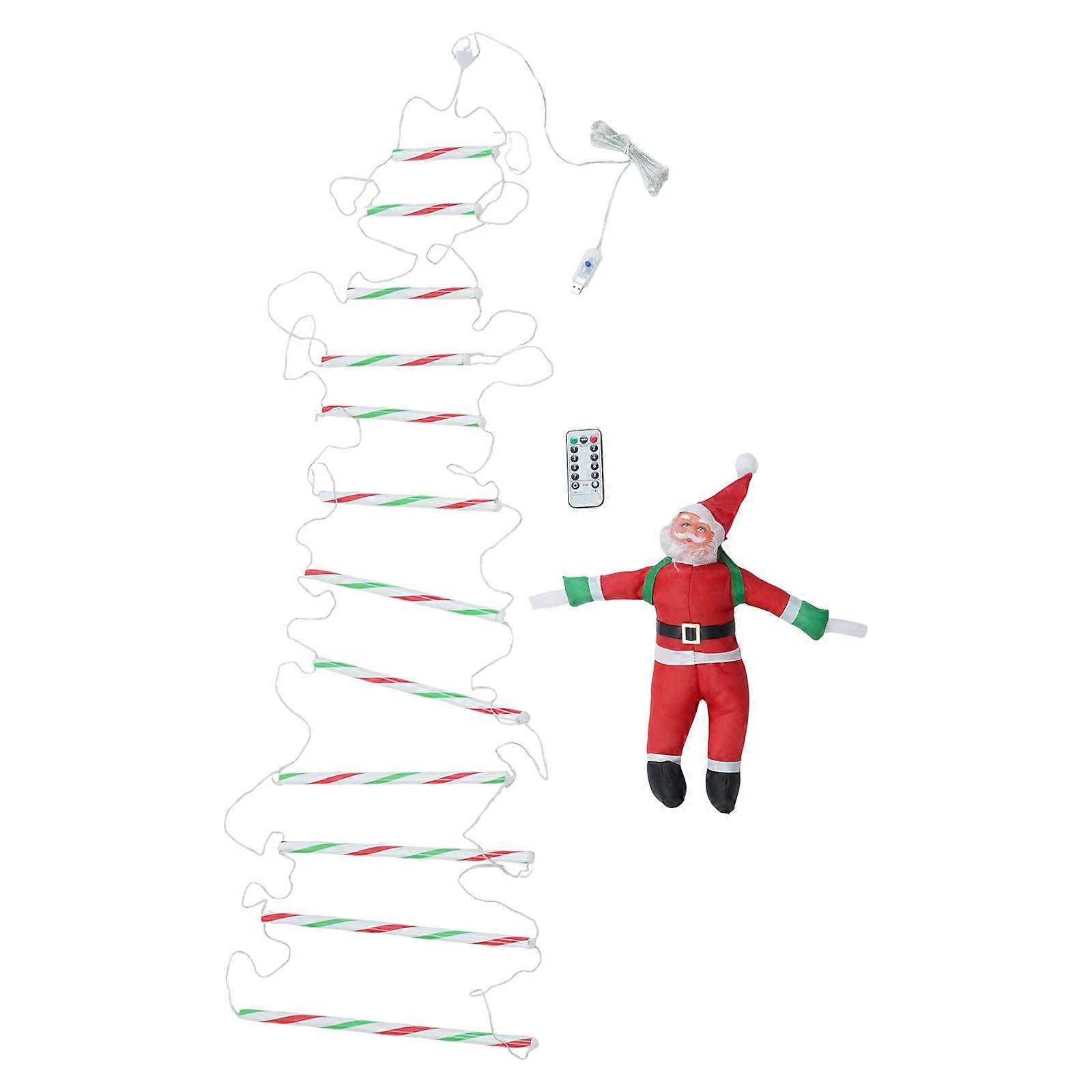 Multipurpose Climbing Santa LED Lights For Window Garden Christmas Decors Using User friendly PVC  2