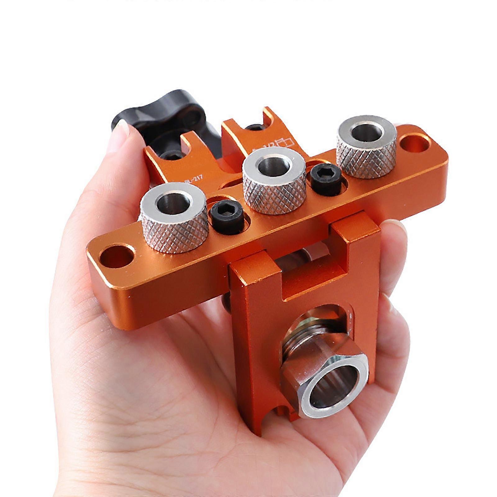 Self Centering Dowel Jig Kit, Woodworking Center Doweling Drill Guide Jig for Straight Hole, Drill Guide Multicolor