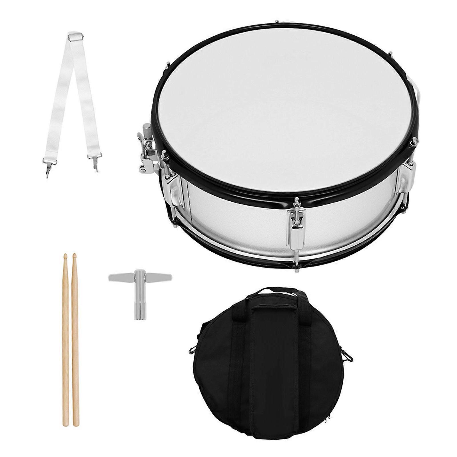 14 inch Drum Set, Drum Head with Drumsticks, Shoulder Strap, and Drum Key Orff Percussion Musical Instrument Multicolor