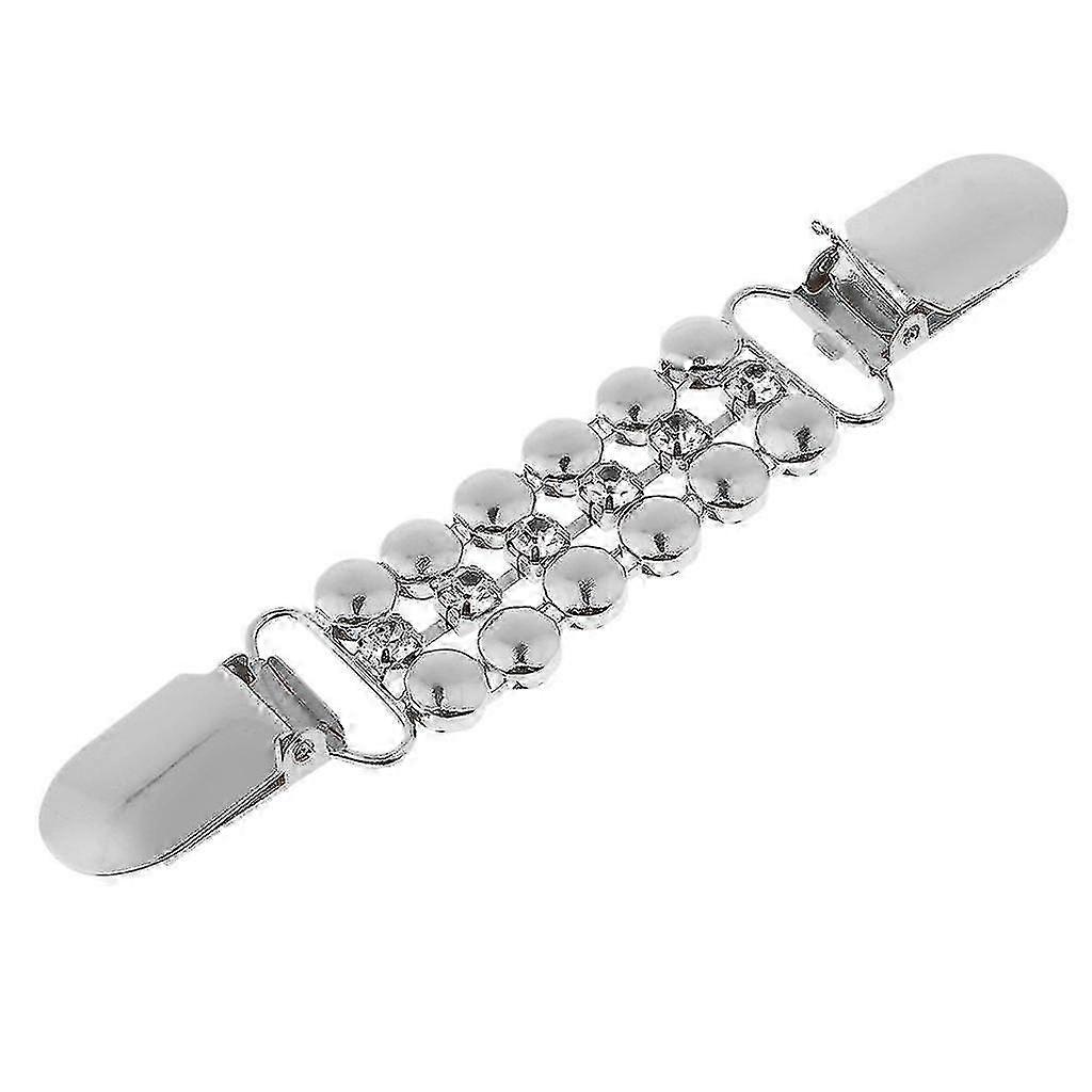 Women's Collar Clip Silver Cardigan Accessory